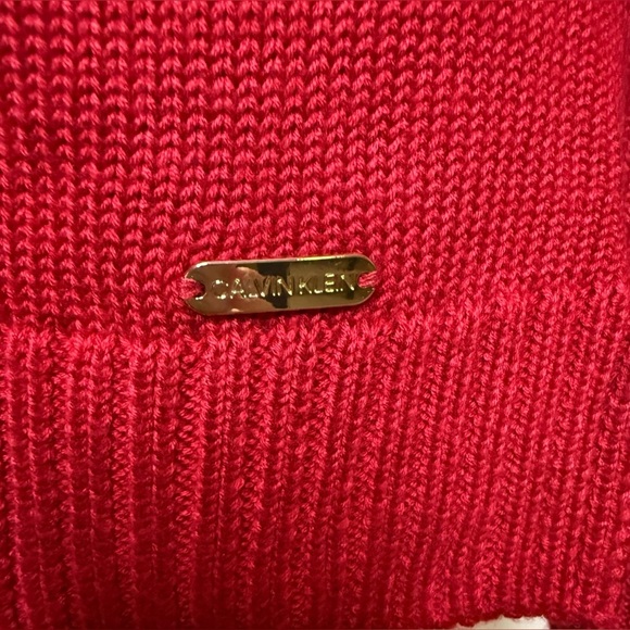 Calvin Klein women’s Red Cowl neck sweater split hem Small Excellent condition - Picture 4 of 8